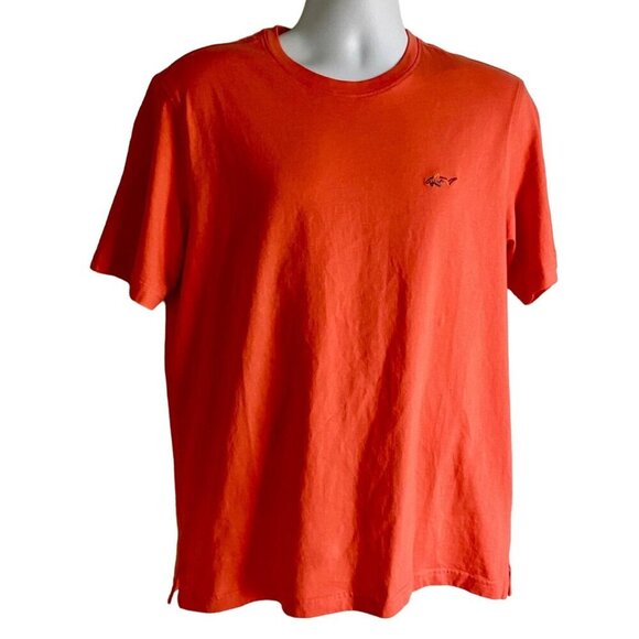 Greg Norman Short Sleeve Cotton Solid Orange Tee Shirt Men's Medium NEW - Picture 2 of 10